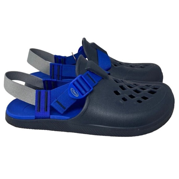 NEW Chaco Chillos Clogs Men's Size 11 Black Blue Sandals Adjustable EU 44 - Picture 1 of 9